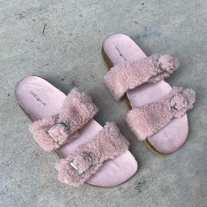 Indigo Rd Pink Tan Buckle Sandals Size 10